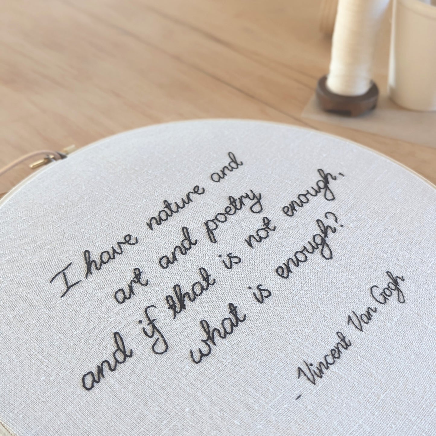 Quote Hoop - Van Gogh