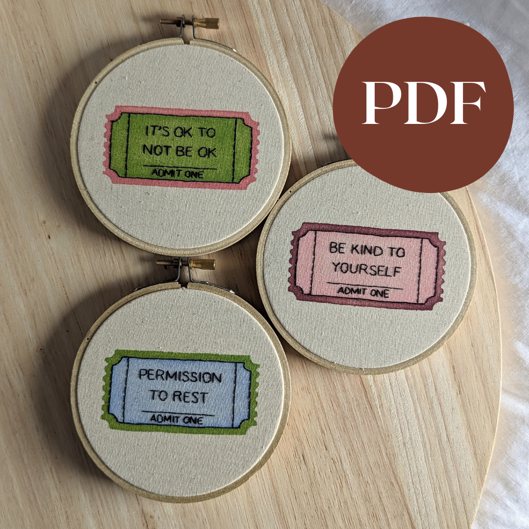 Ticket Bundle of 3 - It's ok, Permission, Be Kind PDF patterns